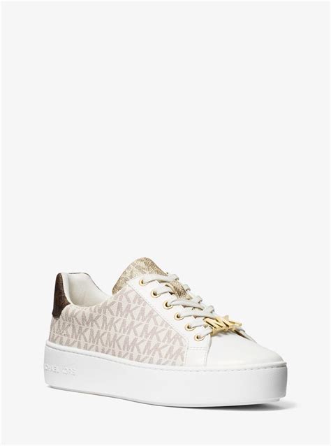 sneaker poppy michael kors|michael kors poppy logo sneakers.